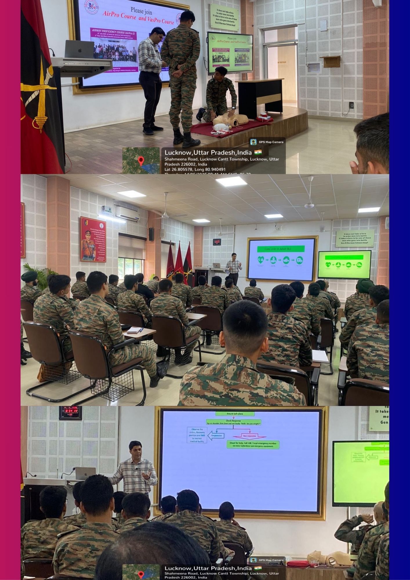 ISA UP State - Academic Activity - Basic Life Support (BLS) training session for Indian Army officers