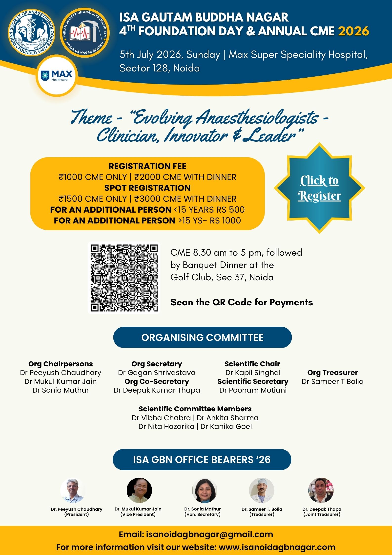 ISA UP State - Academic Activity - ISA Gautam Buddha Nagar - 4th FOUNDATION DAY & ANNUAL CME 2026
