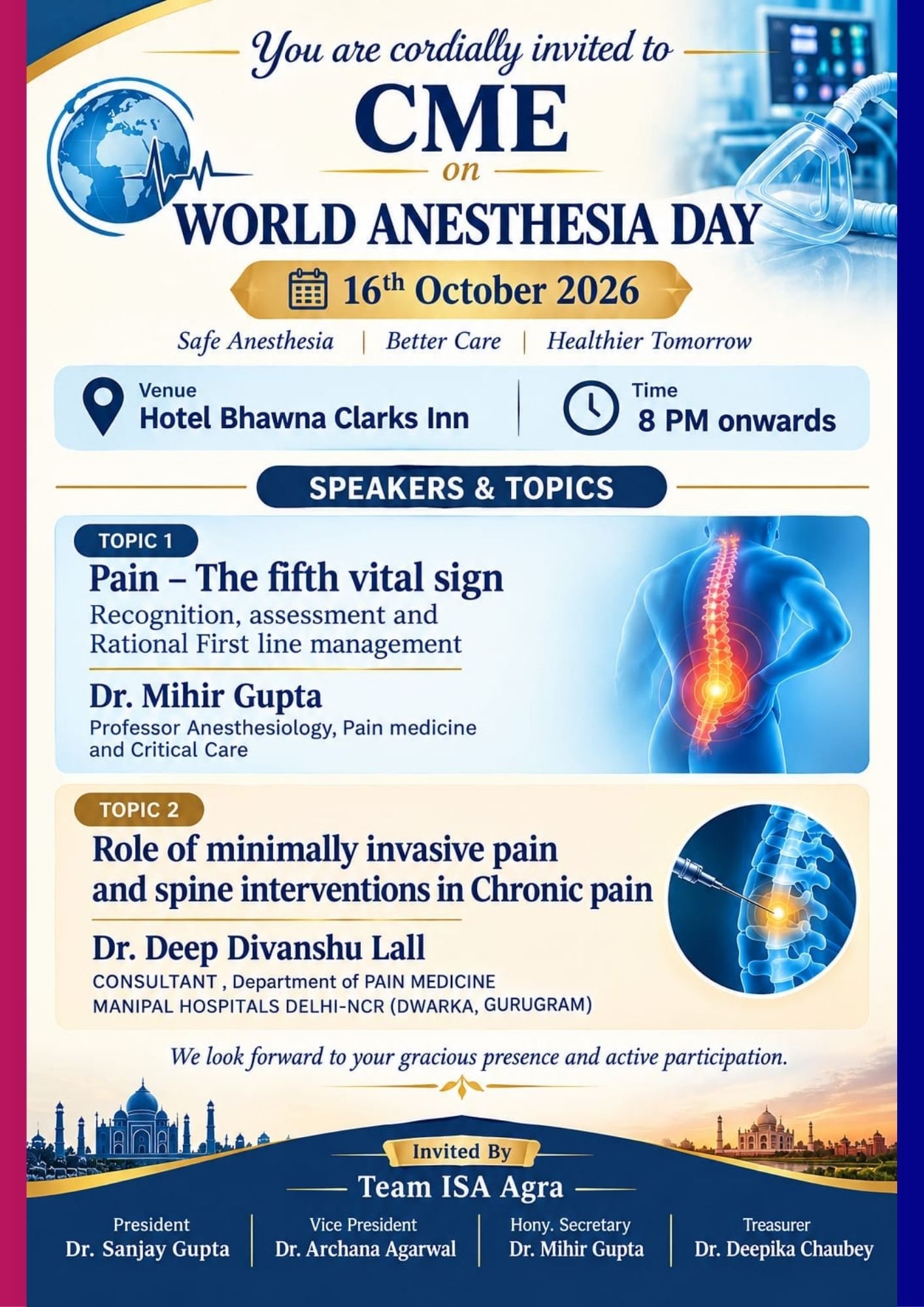 ISA UP State - Academic Activity - CME on world anesthesia day
