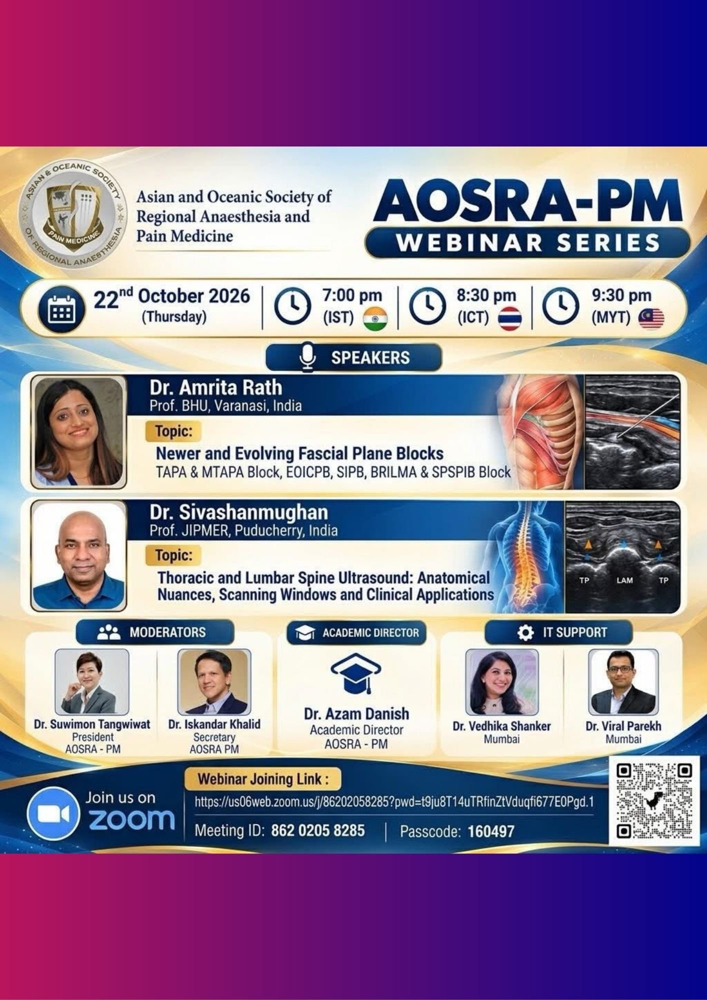 ISA UP State - Academic Activity - AOSRA-PM Webinar Series