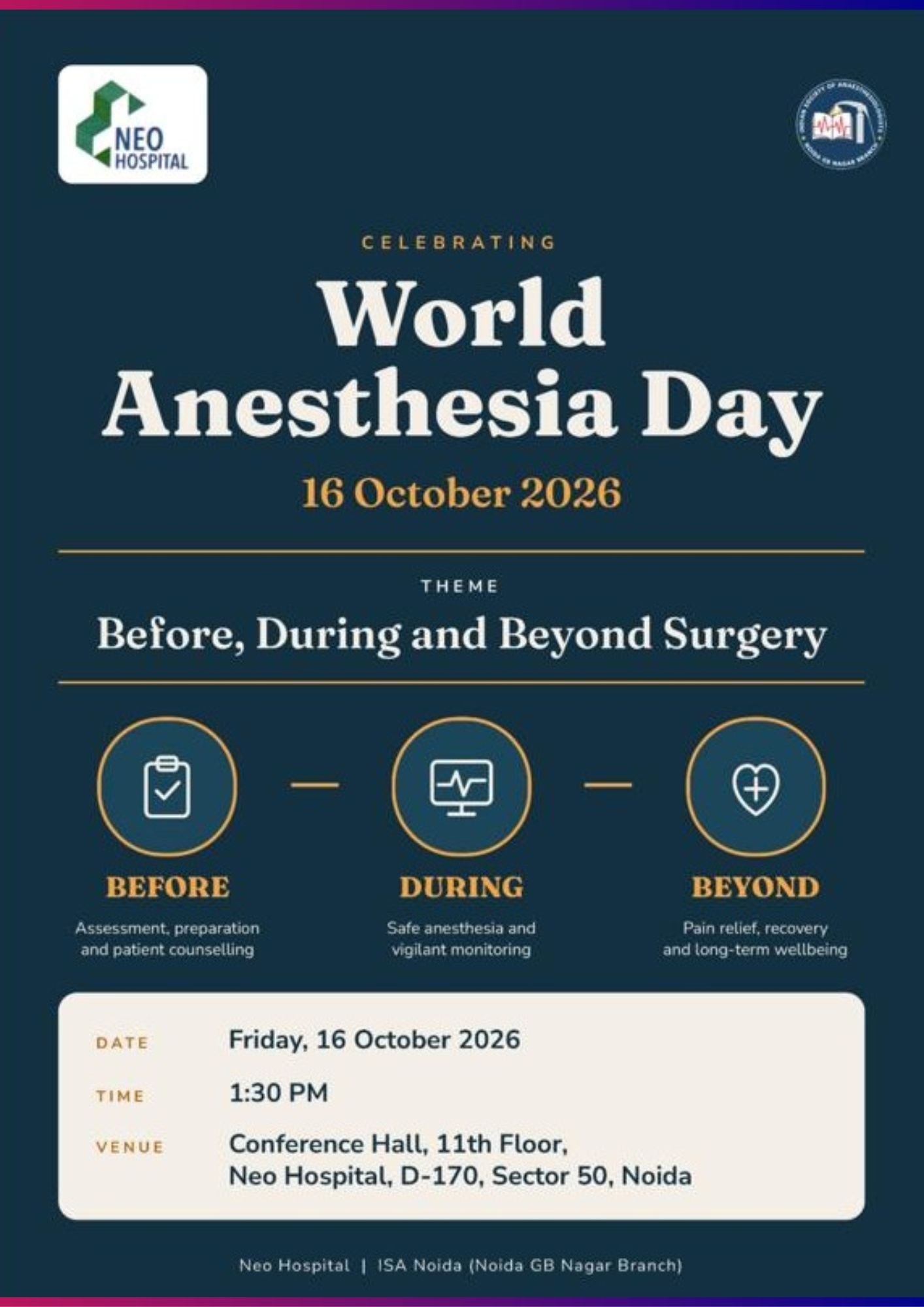 ISA UP State - Academic Activity - WAD 2026 - Neo Hospital, Noida