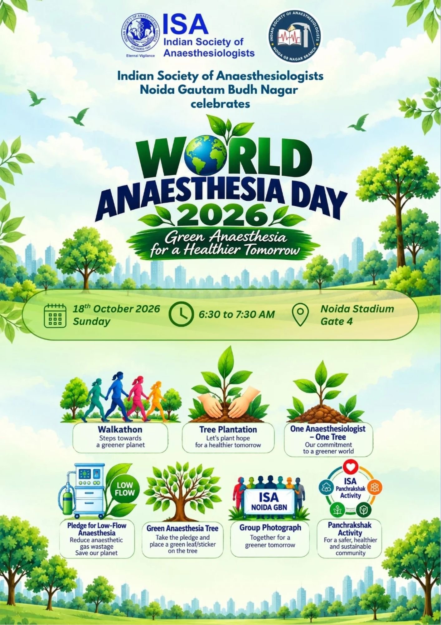 ISA UP State - Academic Activity - WAD 2026 - Green Anaesthesia Initiative by Noida