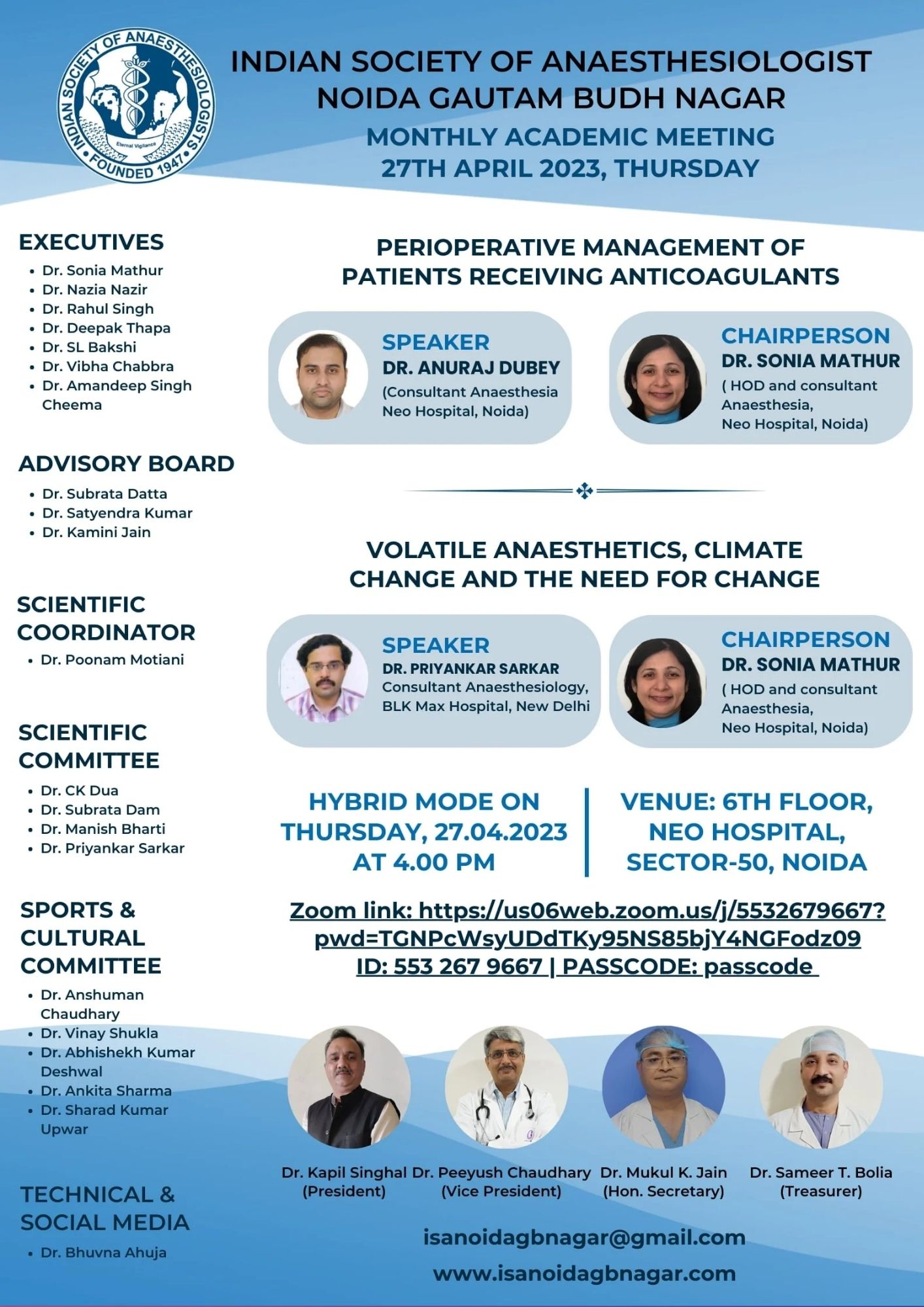 ISA UP State - Academic Activity - Monthly Clinical Meeting
