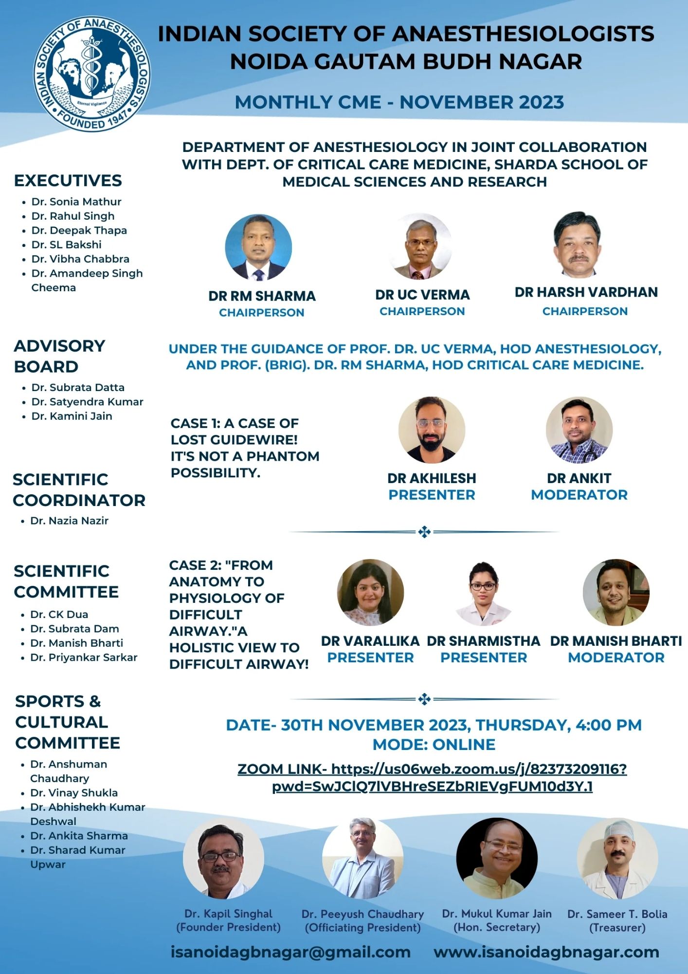 ISA UP State - Academic Activity - Monthly Clinical Meet