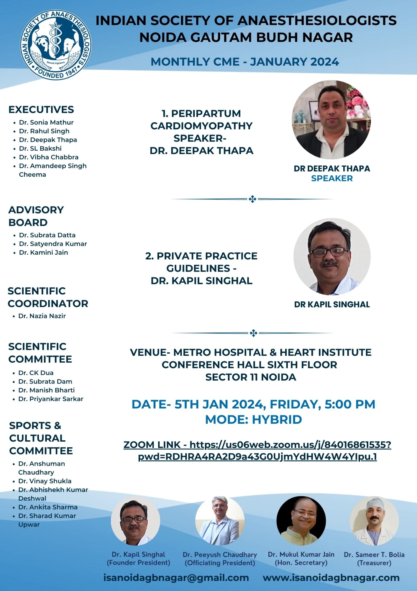 ISA UP State - Academic Activity - Monthly Clinical Meet