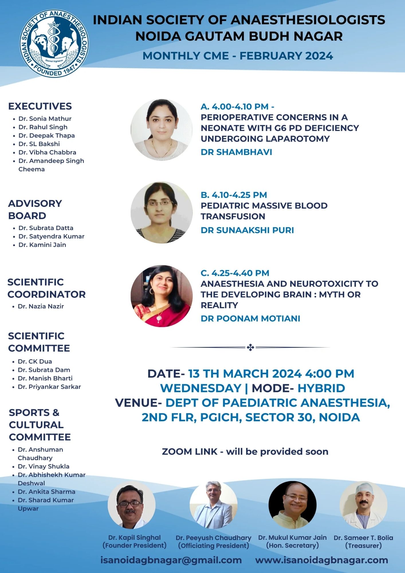 ISA UP State - Academic Activity - Monthly Clinical Meet