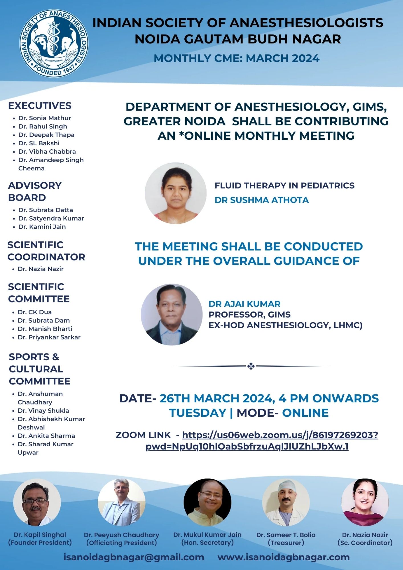 ISA UP State - Academic Activity - Monthly Clinical Meet