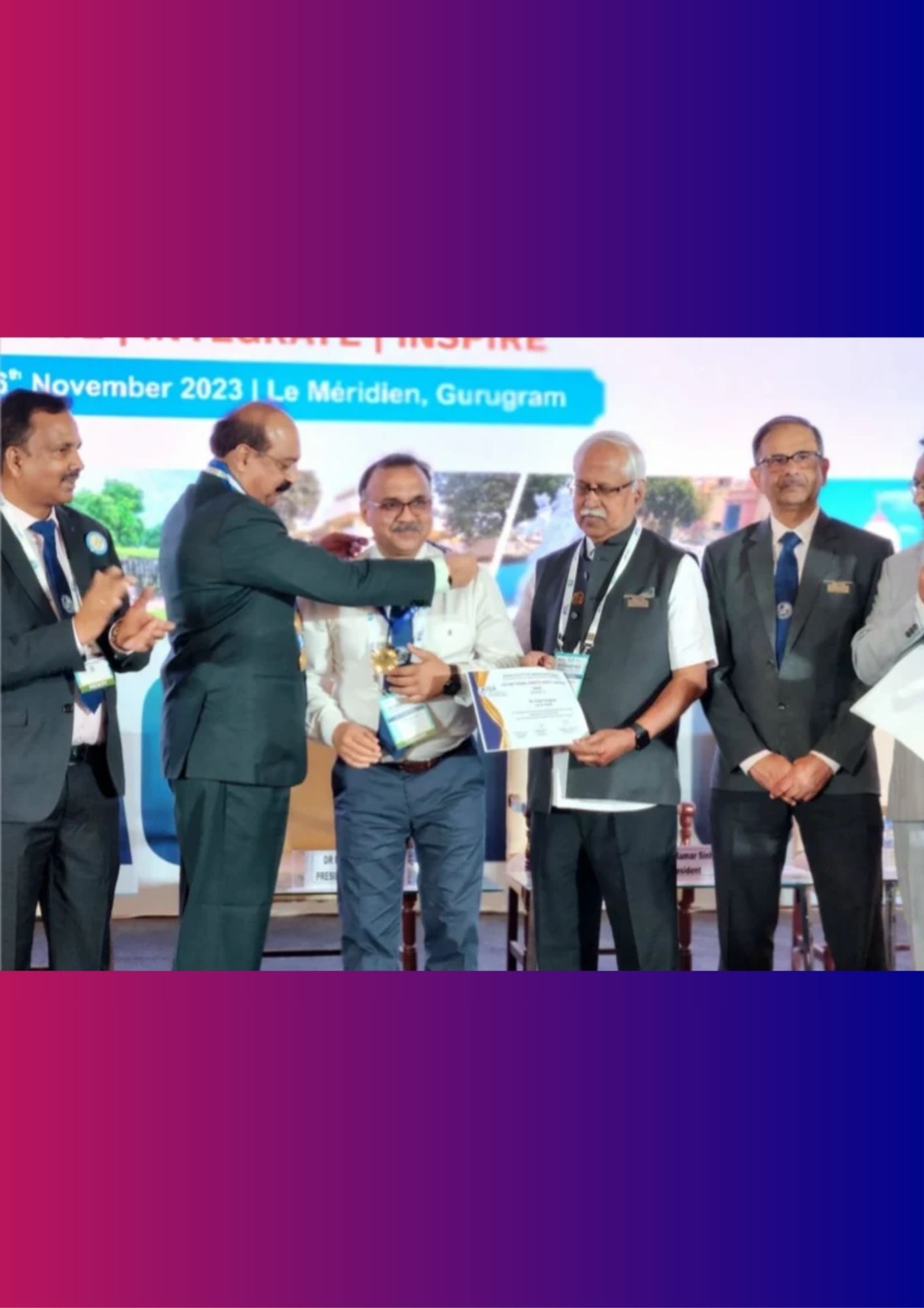 ISA UP State - Achievement Dr Kapil Singhal received the ISA National Proficiency Award